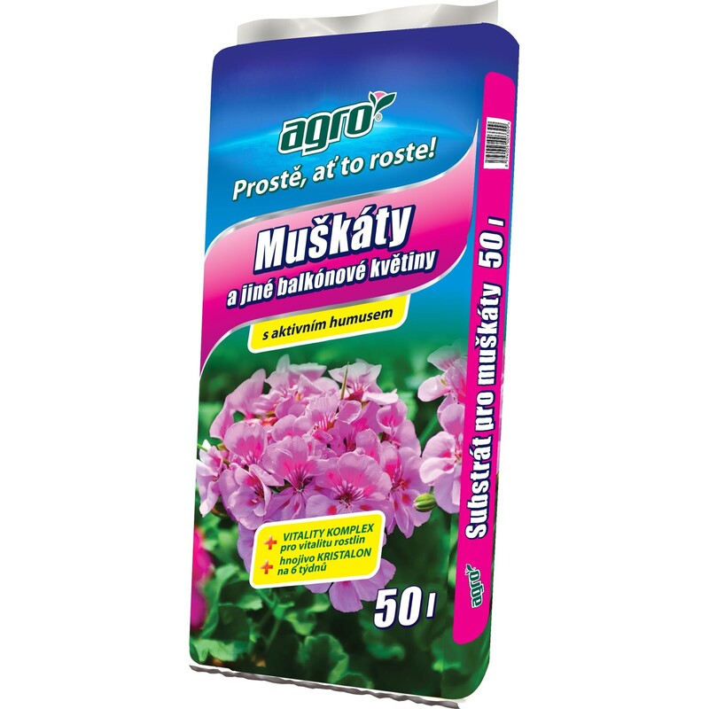Substrát AGRO MUŠKÁTY 50 l