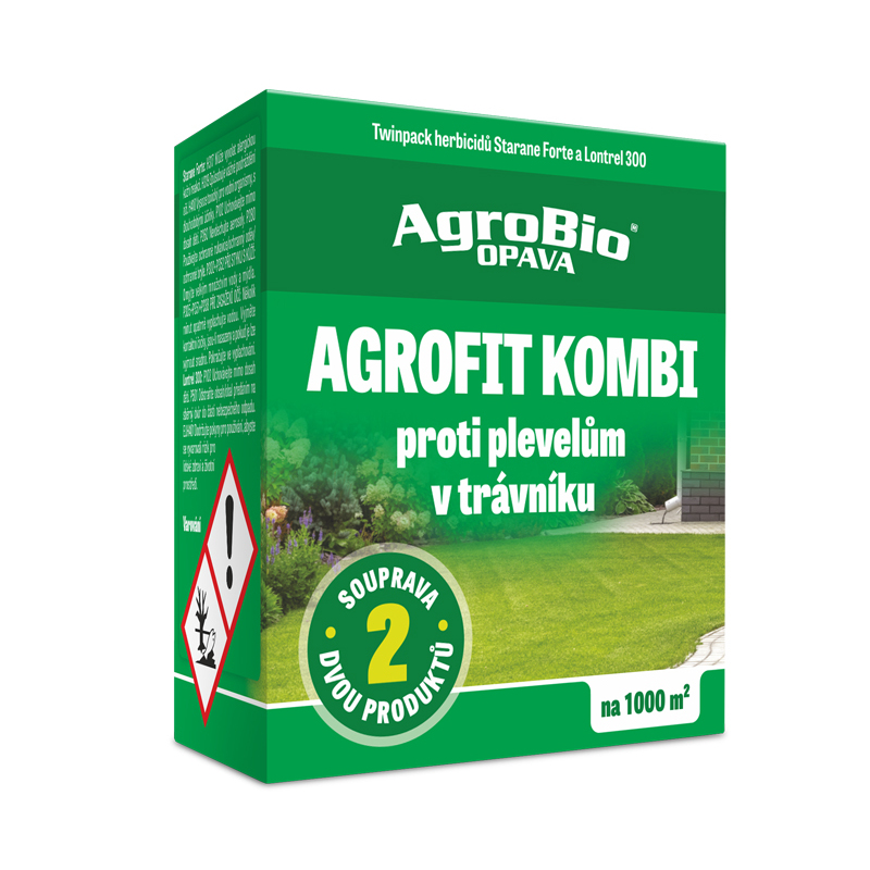 PROTI plevelům v trávníku  - na 1000 m2 ( AGROFIT kombi NEW) 