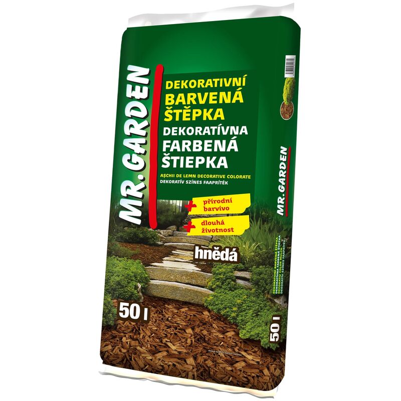 Dekorační štěpka  Mr.GARDEN hnědá -  50 l