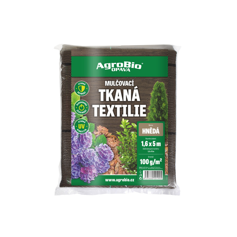 Tkaná AGROBIO textilie 1,6x5m hněda