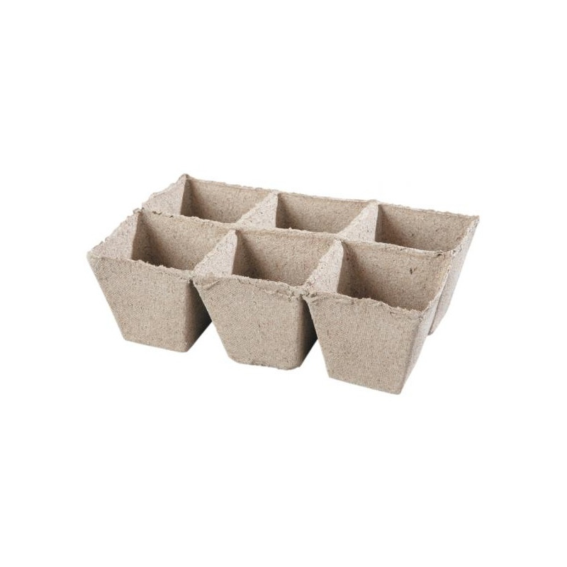 Rašelinové  sadbovače  8x8 cm -  6 buněk