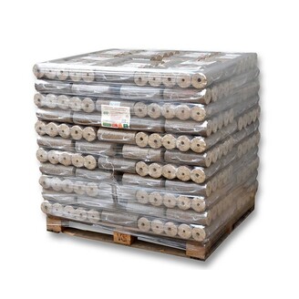 Brikety dřevěné - válcové s dírou 100x10kg (paleta)