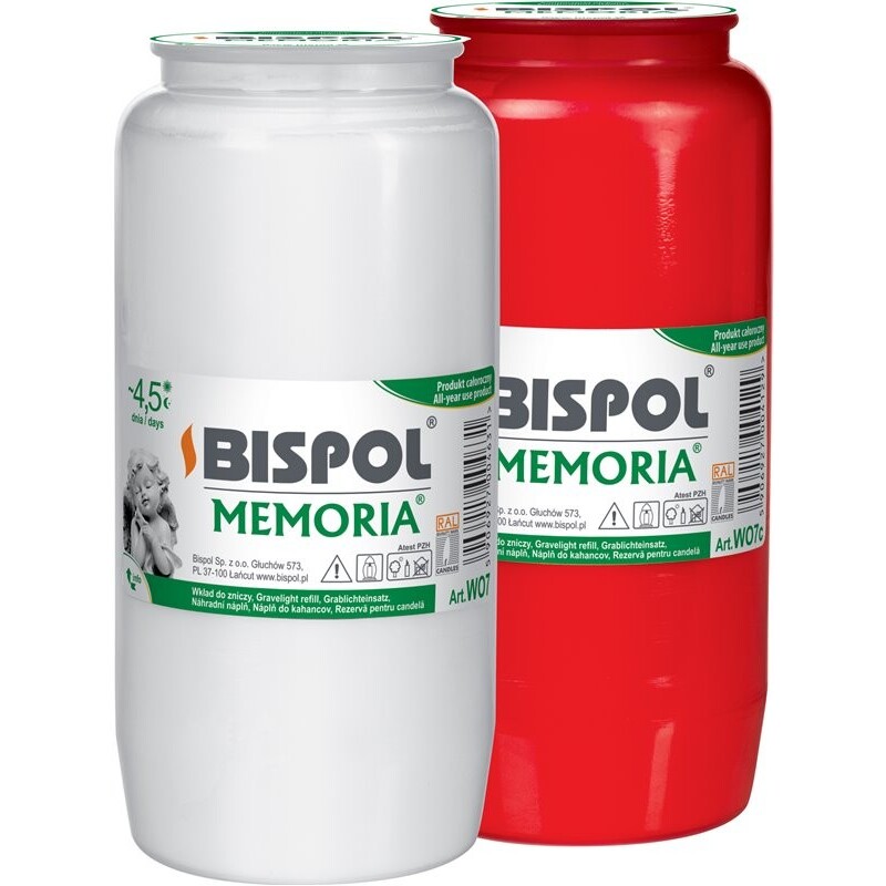 Svíčka olejová W07 BISPOL 310g červená